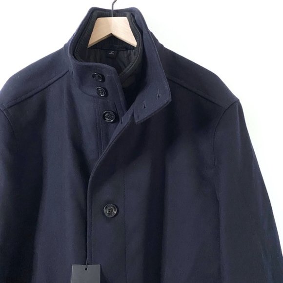 Hugo Boss Coxtan Bib-Front Wool Cashmere Coat - Picture 4 of 11